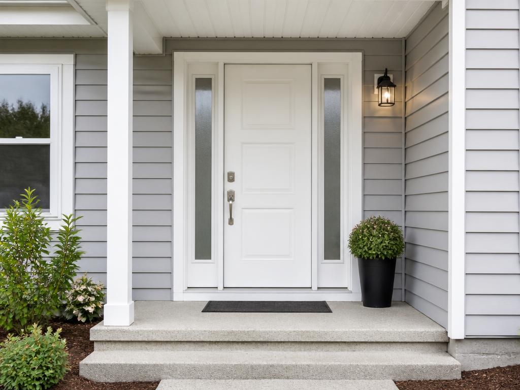 Same entryway rendered with Fiberglass, smooth
